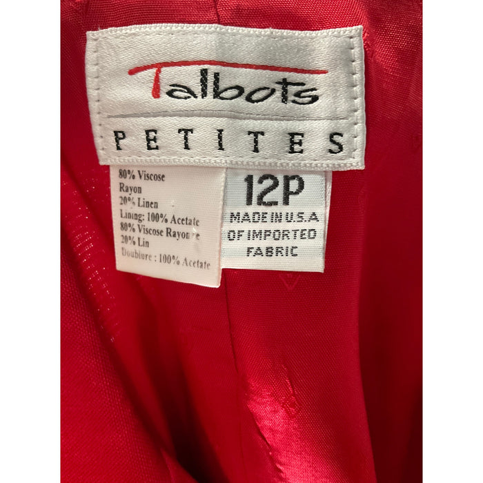 Talbots Red Viscose Blazer 12P