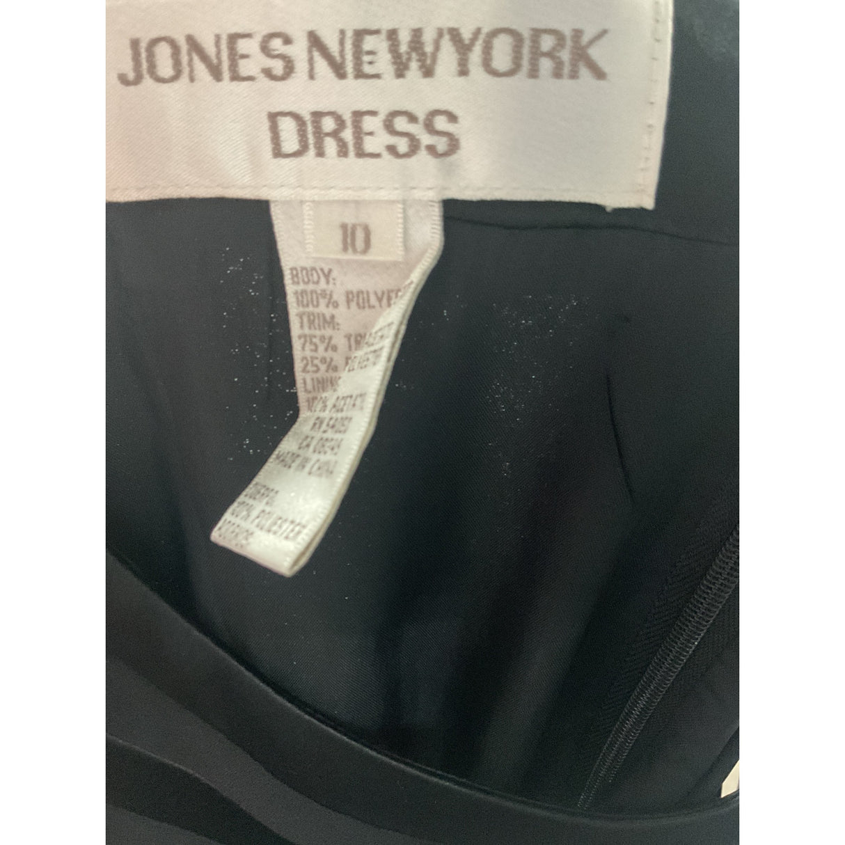 Jones New York Sheath Dress - Black, Size 10