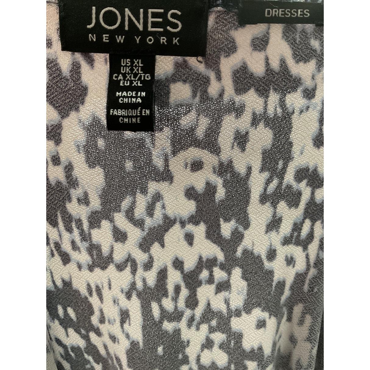 Jones New York Blue Graphic Print Midi Sheath Dress