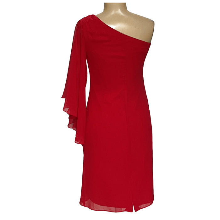 Evan Picone Red Midi Shift Dress