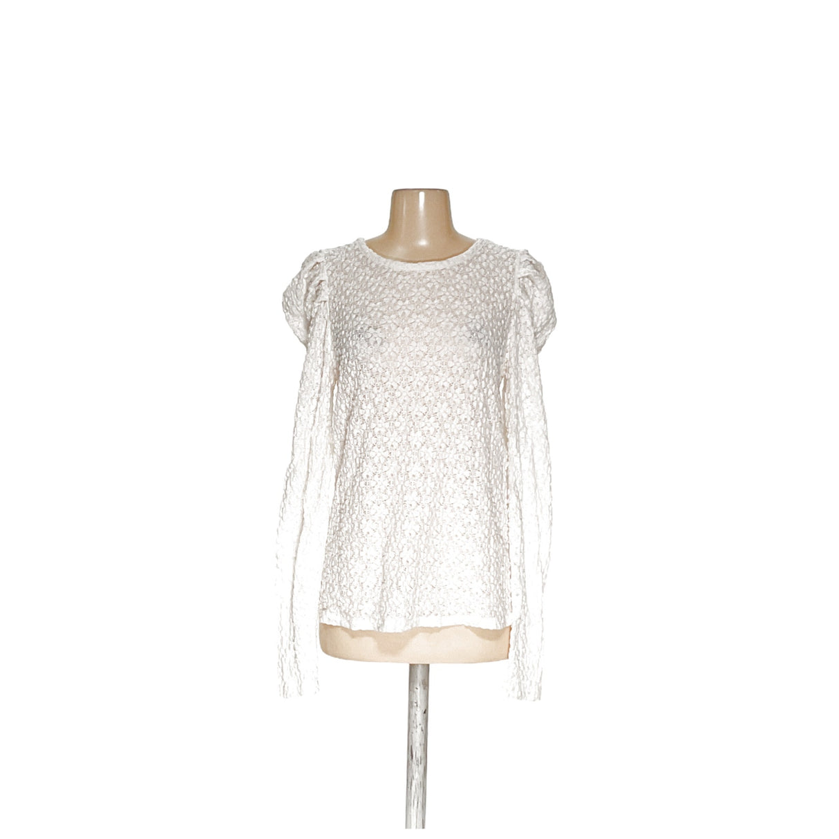 LOFT White Lace Blouse - Women's M