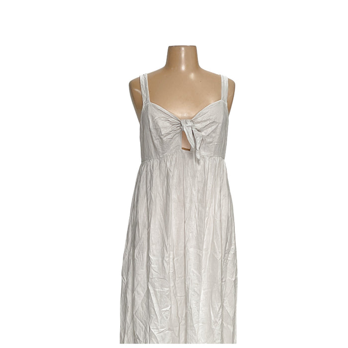 ELOQUII Beige Linen A-Line Dress - Size 16