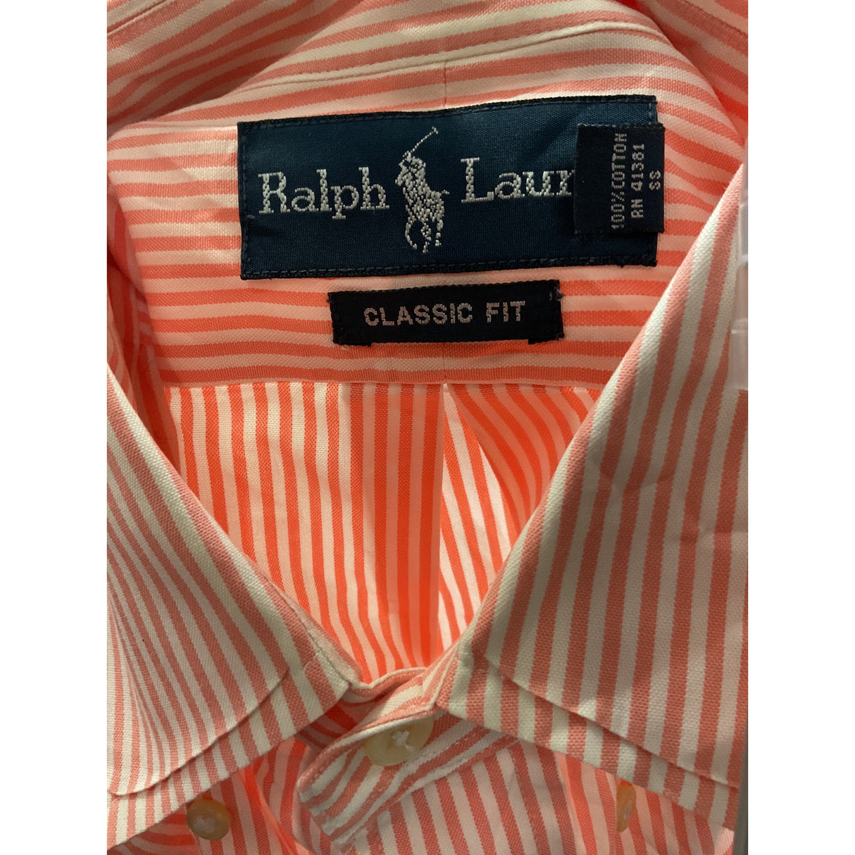 Ralph Lauren Orange Button-Up Shirt