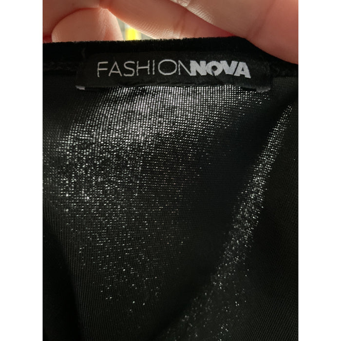 Fashion Nova Black A-Line Dress, Size L