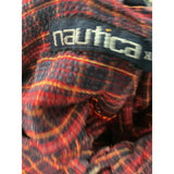 Nautica Men's Red Short Sleeve Button-Up Shirt