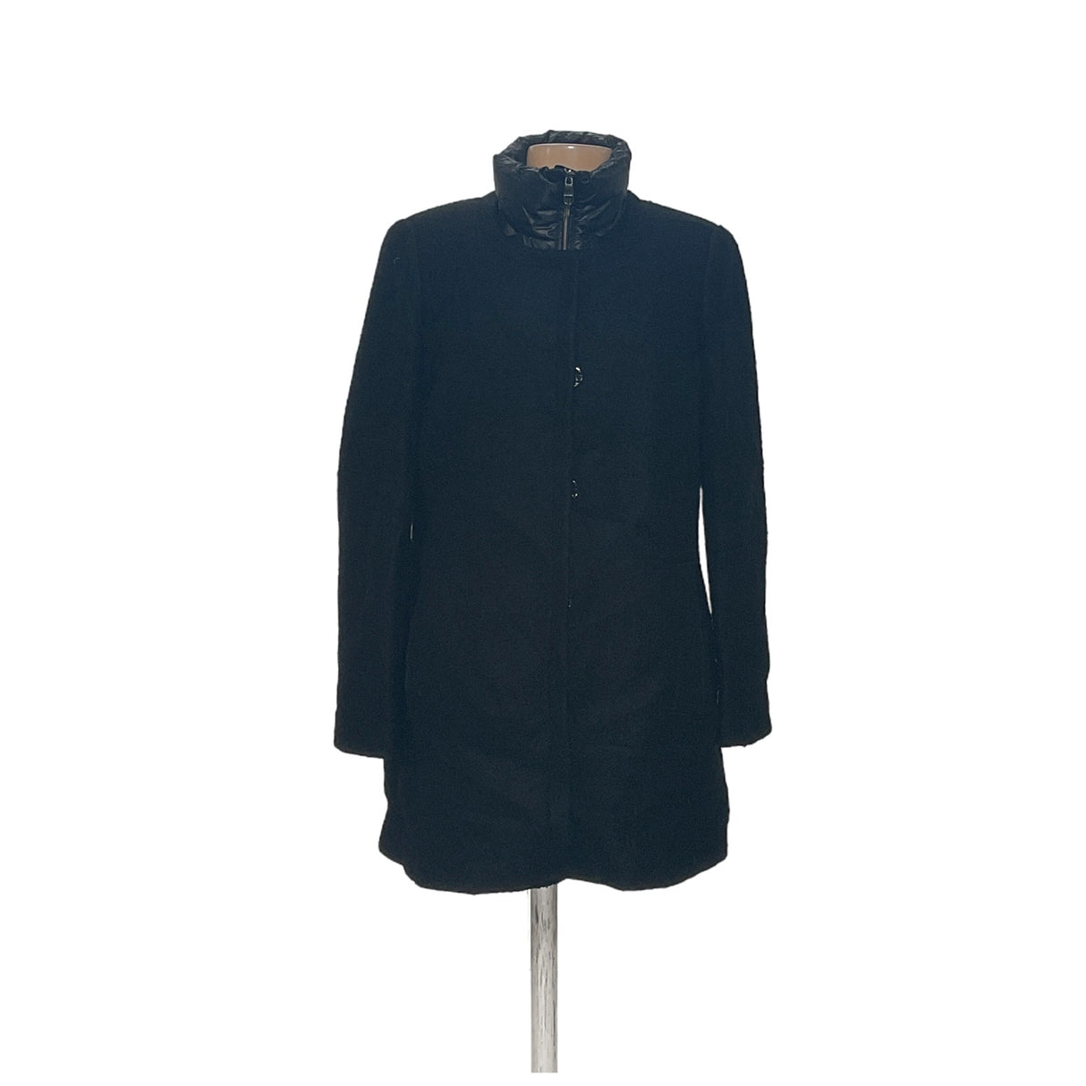 Calvin Klein Black Wool Overcoat L