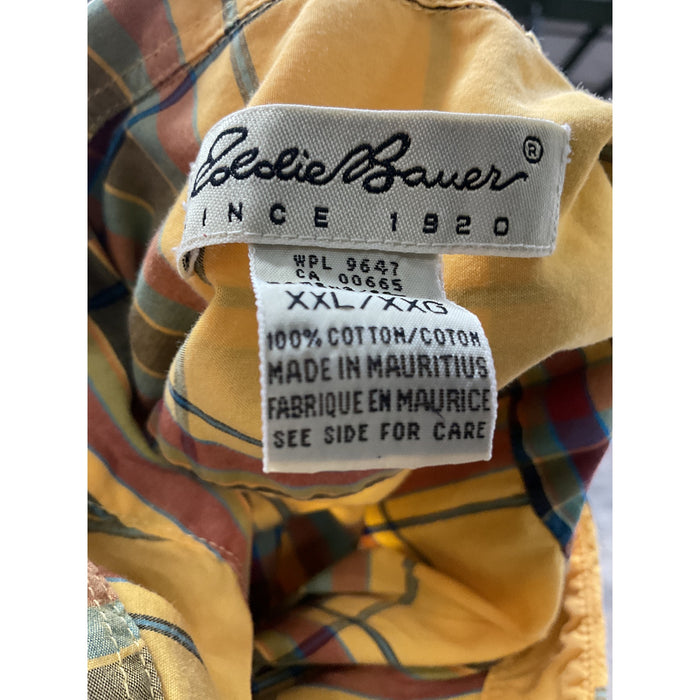 Eddie Bauer Yellow Button-Up Shirt 2XL