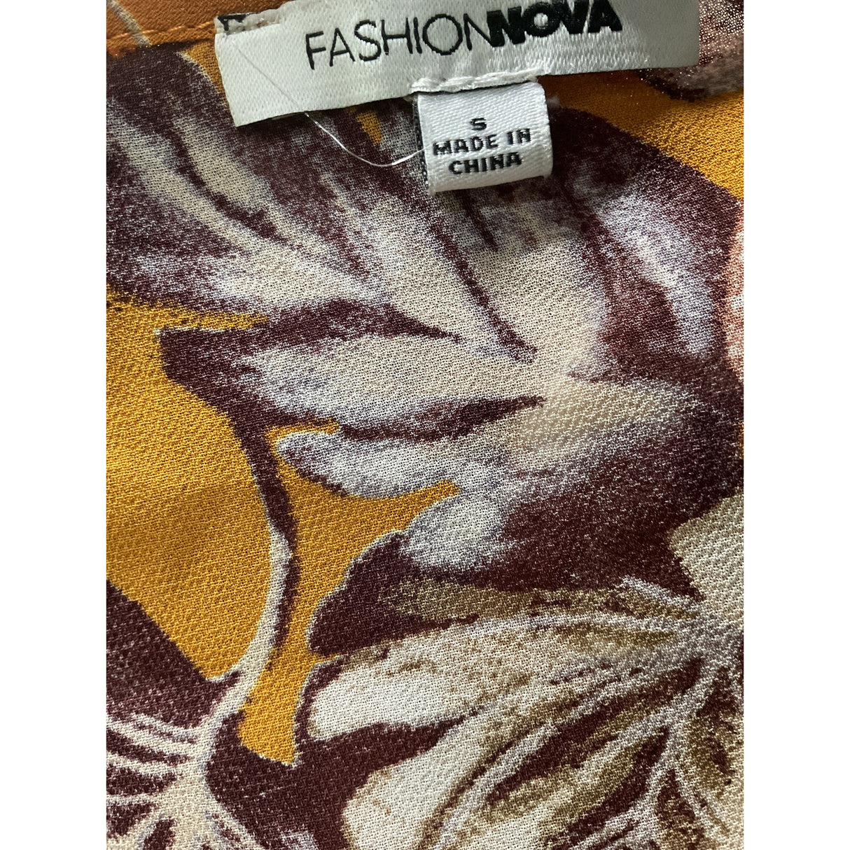 Fashion Nova Brown Wrap Dress - Size S