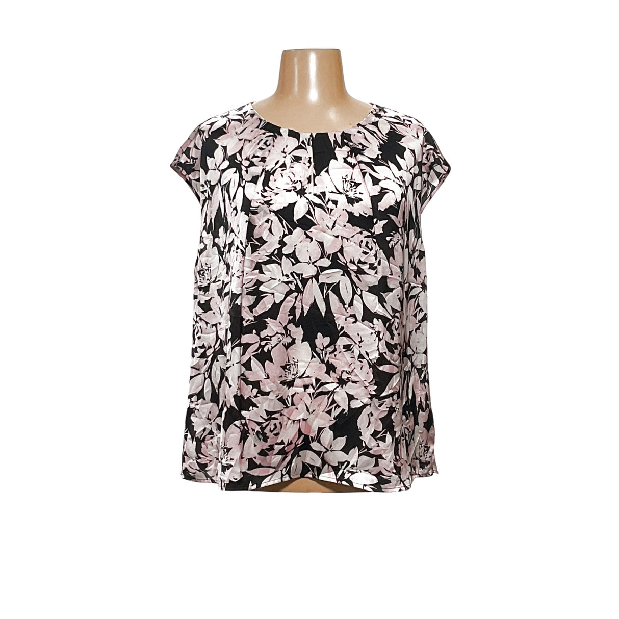 Kasper Pink Floral Blouse, Size 2X