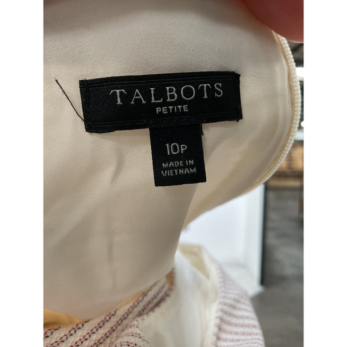 Talbots Beige A-Line Midi Dress