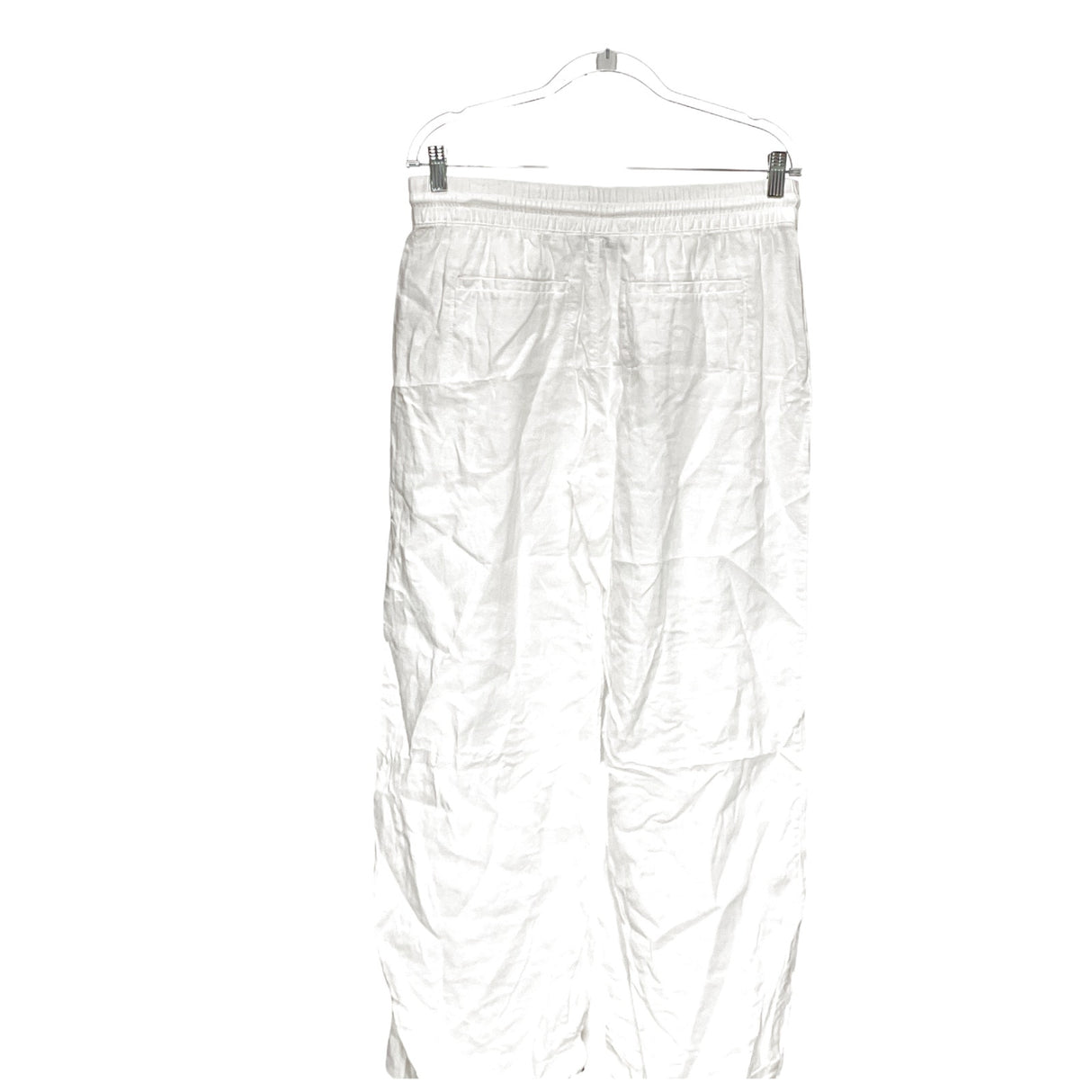 Athleta White Linen Wide Leg Pants Size 8