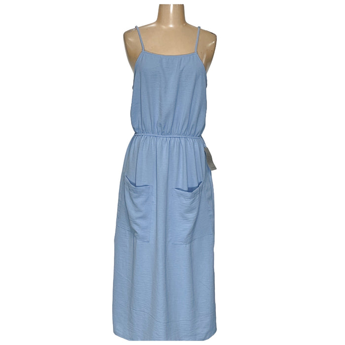 Nordstrom Blue Blouson Midi Dress - XS