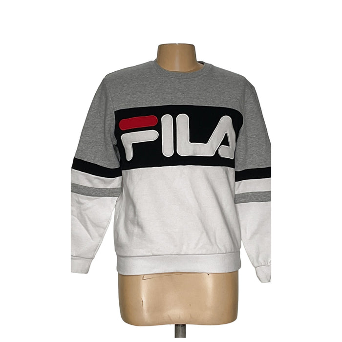 Fila Gray Cotton Pullover Sweater - Men's S