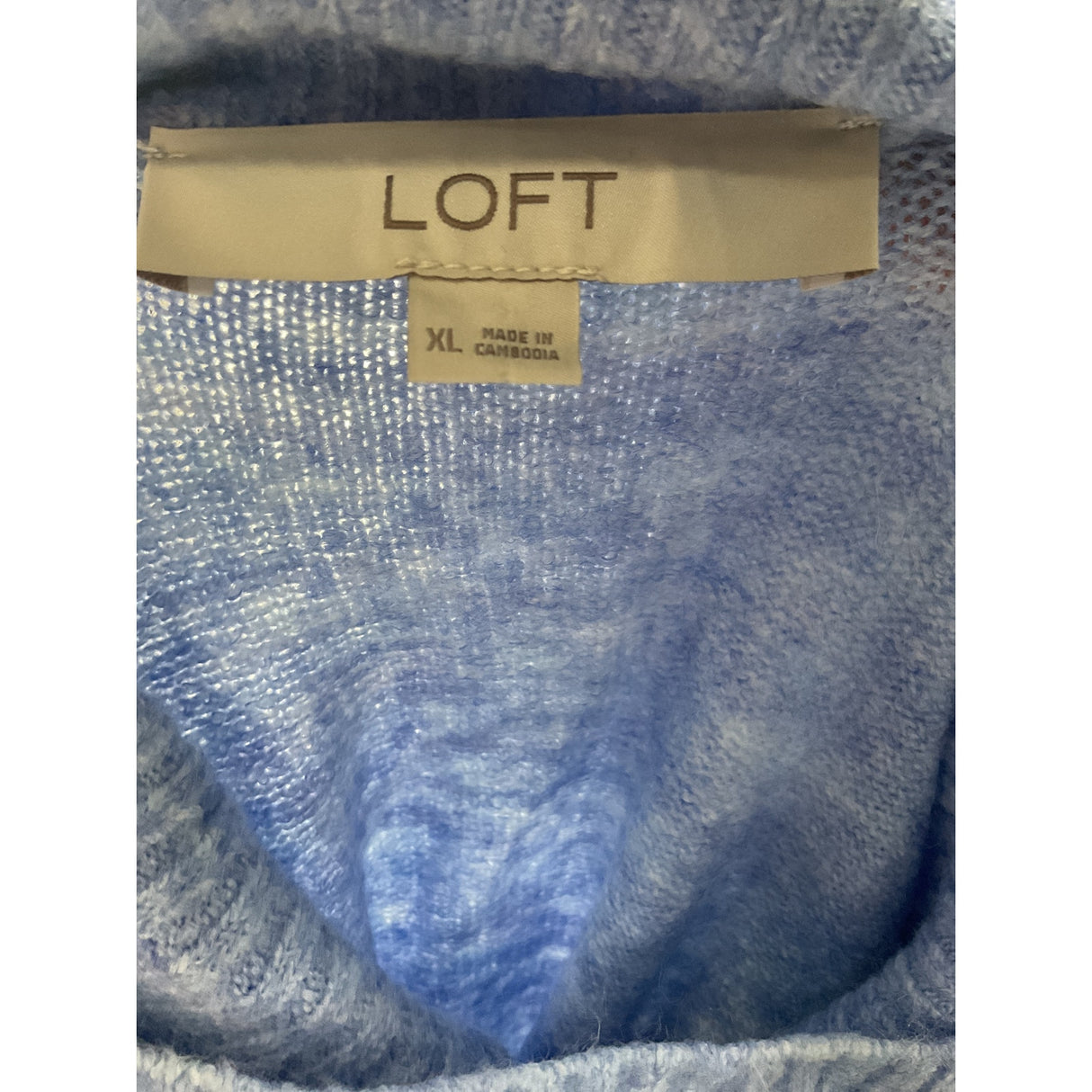 LOFT Blue XL Acrylic Sweater