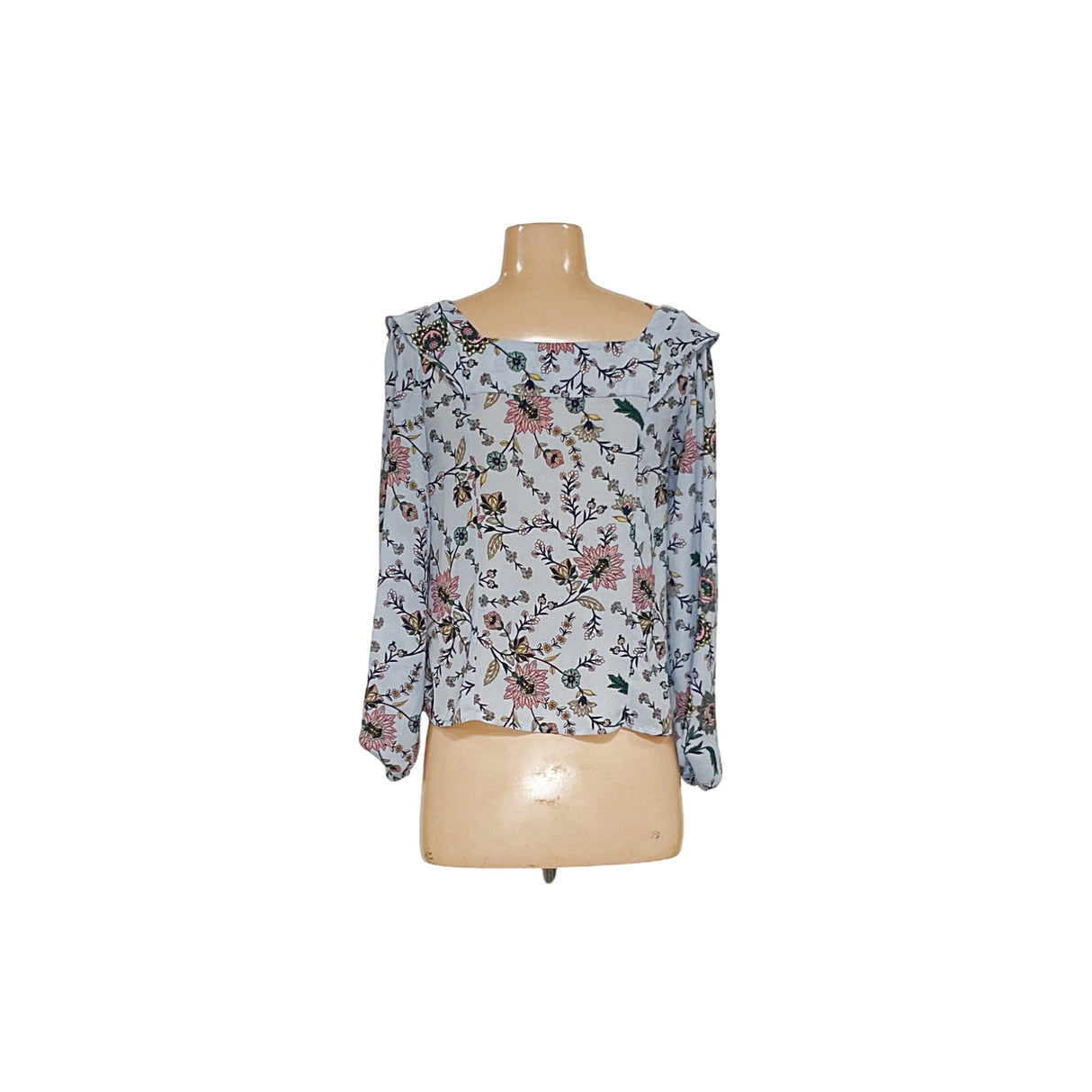 Banana Republic Blue Floral Blouse XS Petites