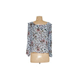 Banana Republic Blue Floral Blouse XS Petites