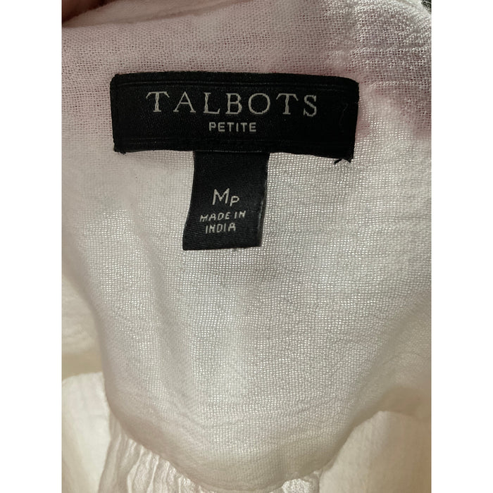 Talbots White Blouse - Women's Medium Petite