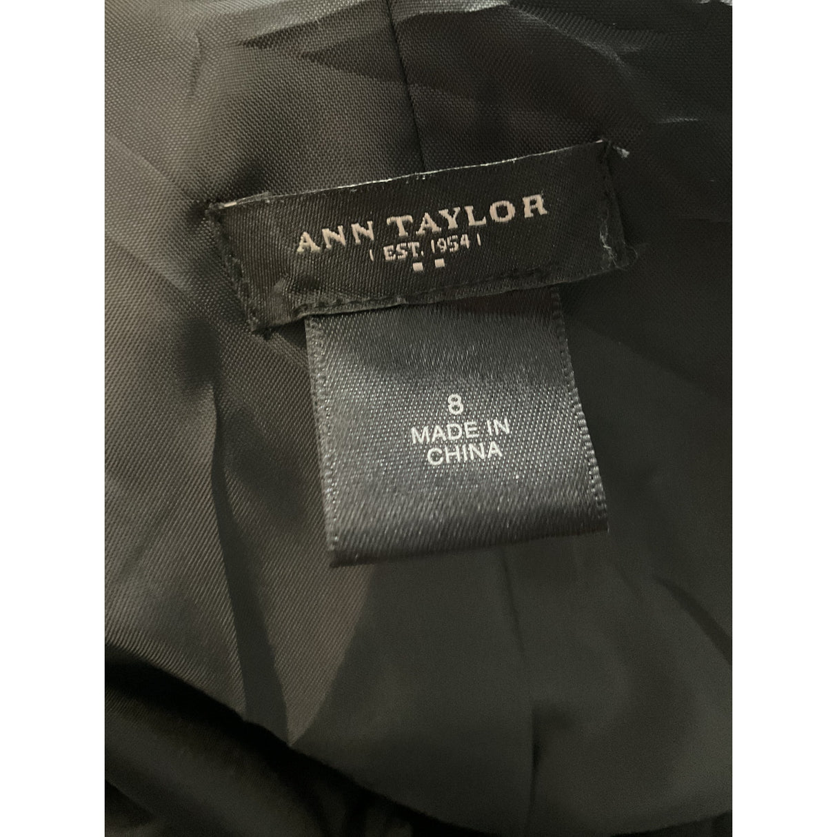 Ann Taylor Black Cotton Blazer Size 8