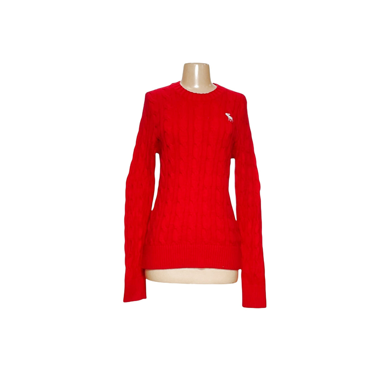 Abercrombie & Fitch Red Crochet Sweater, Size M