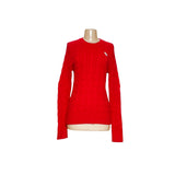 Abercrombie & Fitch Red Crochet Sweater, Size M