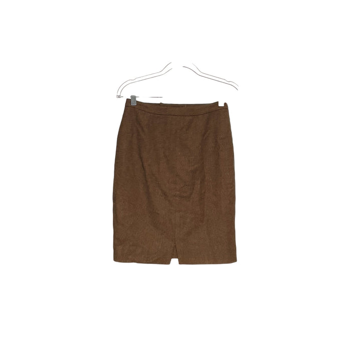 Lauren by Ralph Lauren 4P Brown Wool Mini Skirt