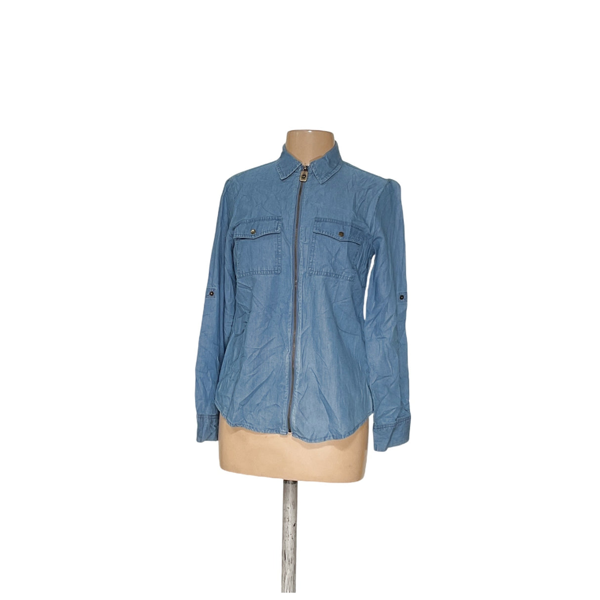 Michael Kors Blue Cotton Jacket - Women's M