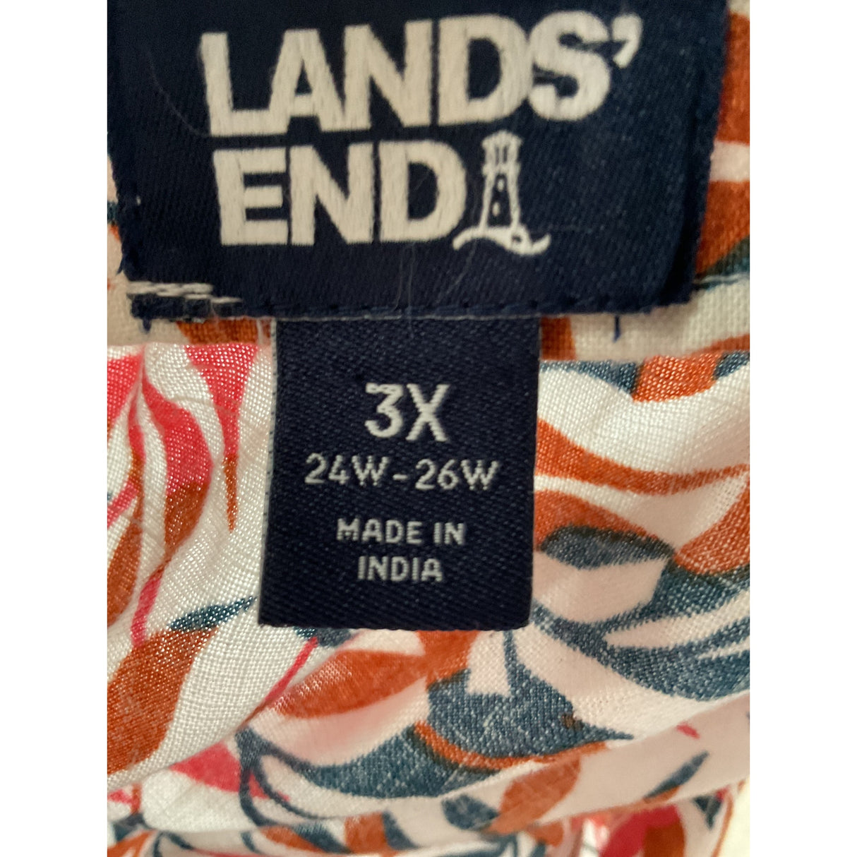 Lands' End Linen Canvas Graphic Print Blouse