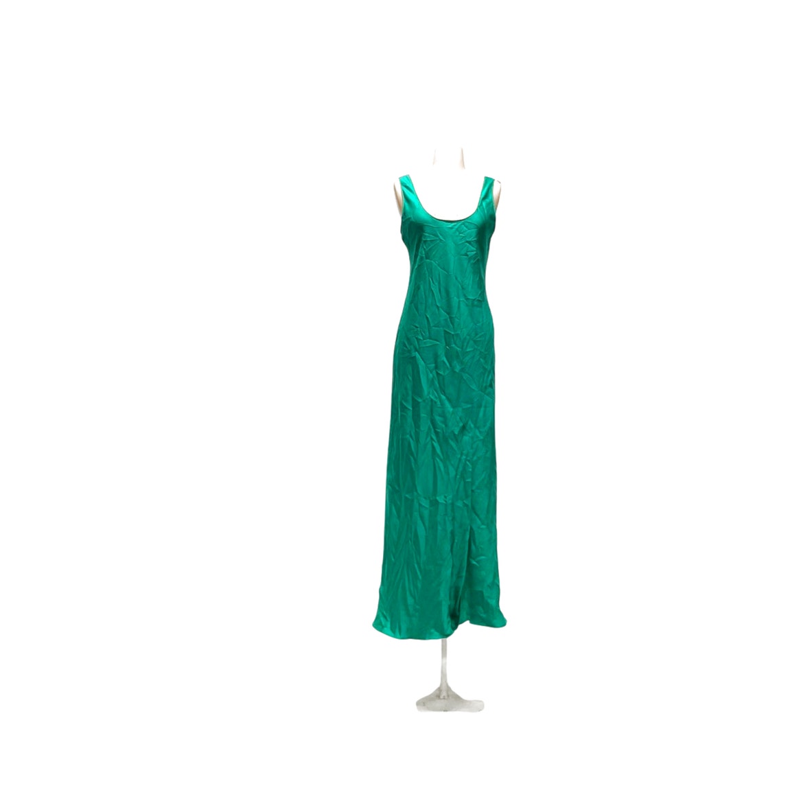 Banana Republic Green Satin Midi Dress