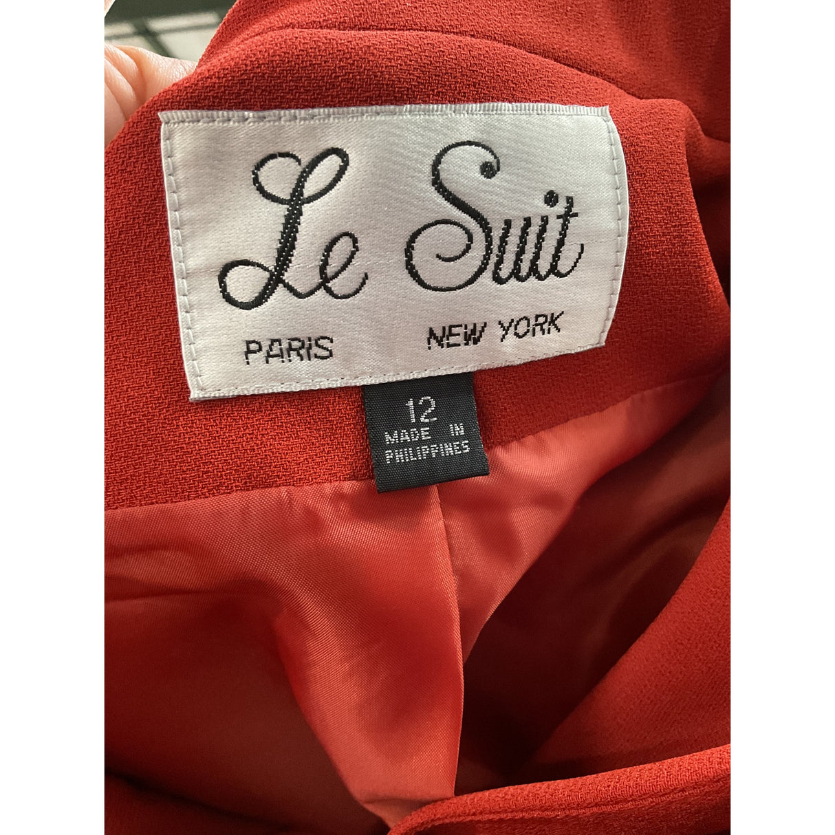 Le Suit Women's Orange Blazer Size 12