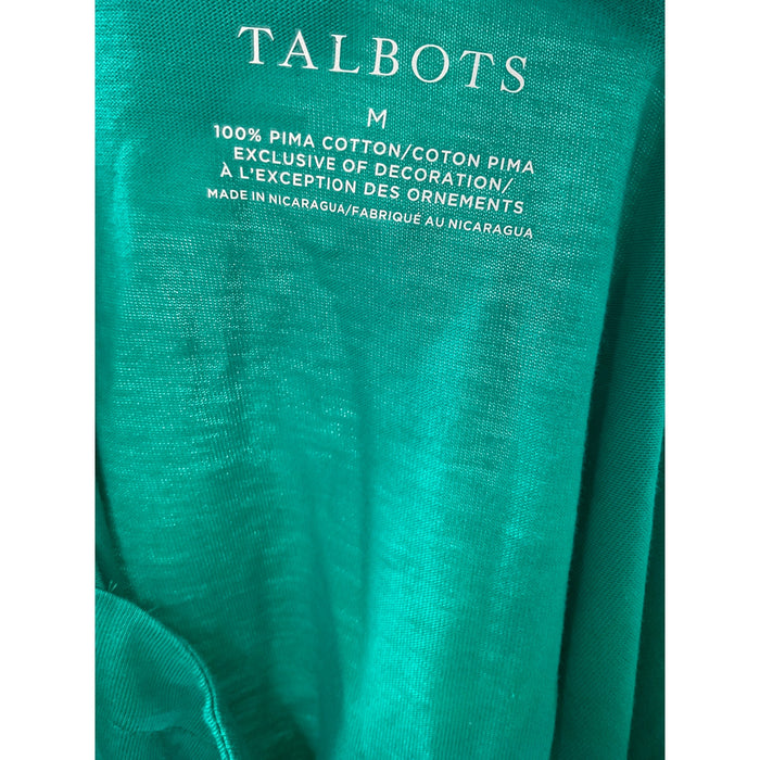 Talbots Green Cotton Blouse