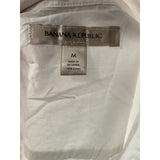 Banana Republic White Cotton Button-Up Top, Size M