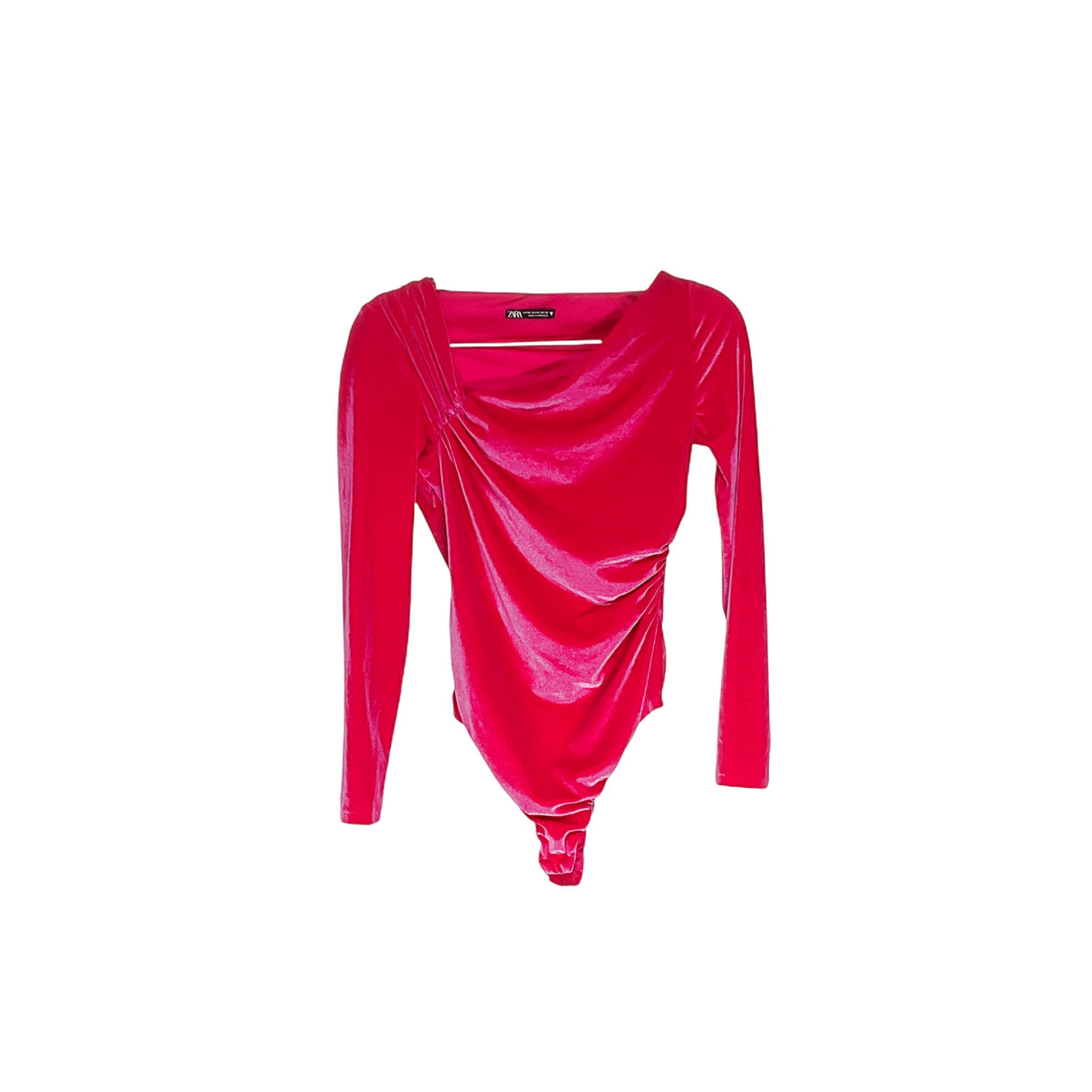 ZARA Pink Velvet Blouse