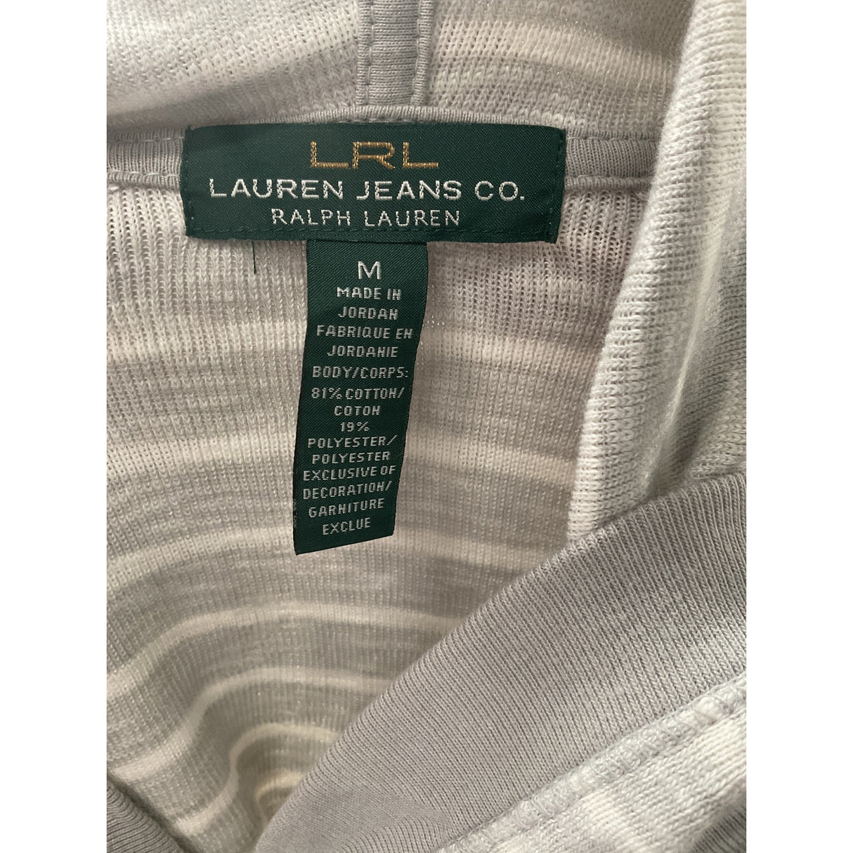 Lauren Ralph Lauren Gray Henley Sweater Size M