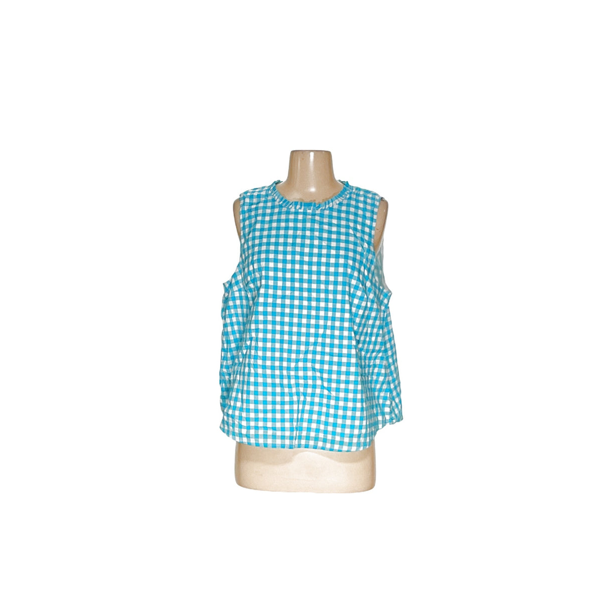 J. Crew Blue Gingham Blouse