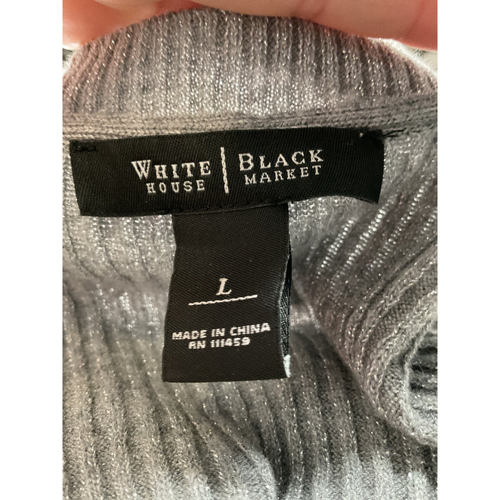 WHBM Gray Cotton Blouse - Size L