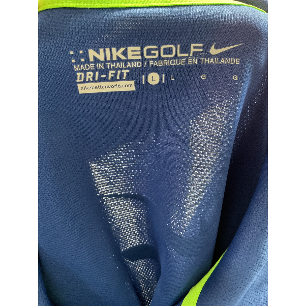 NIKE GOLF Men's Blue Polo - Size L