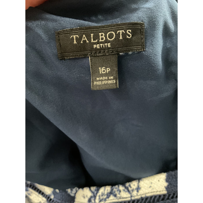 Talbots Blue A-Line Midi Dress