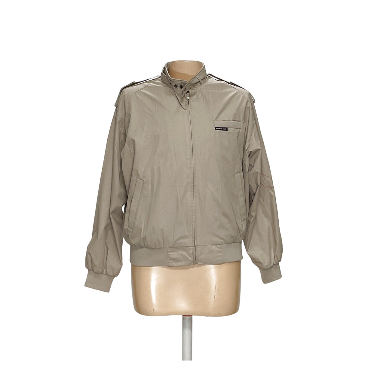 Members Only Beige Bomber Jacket