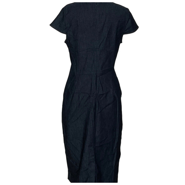 Banana Republic Blue Shift Midi Dress, Size 8