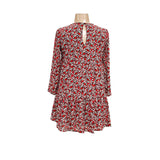 Sanctuary Red Floral A-Line Midi Dress