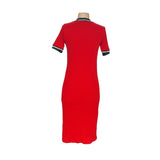 ZARA Red Cotton Bodycon Dress