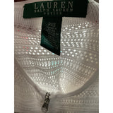 Lauren Ralph Lauren White PXS Full Zip Sweater