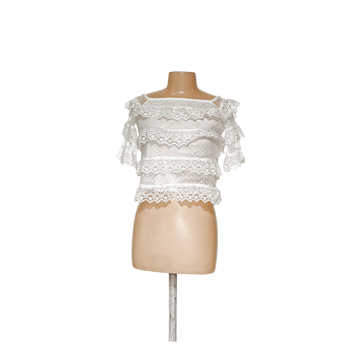 Express White Nylon Blouse XS