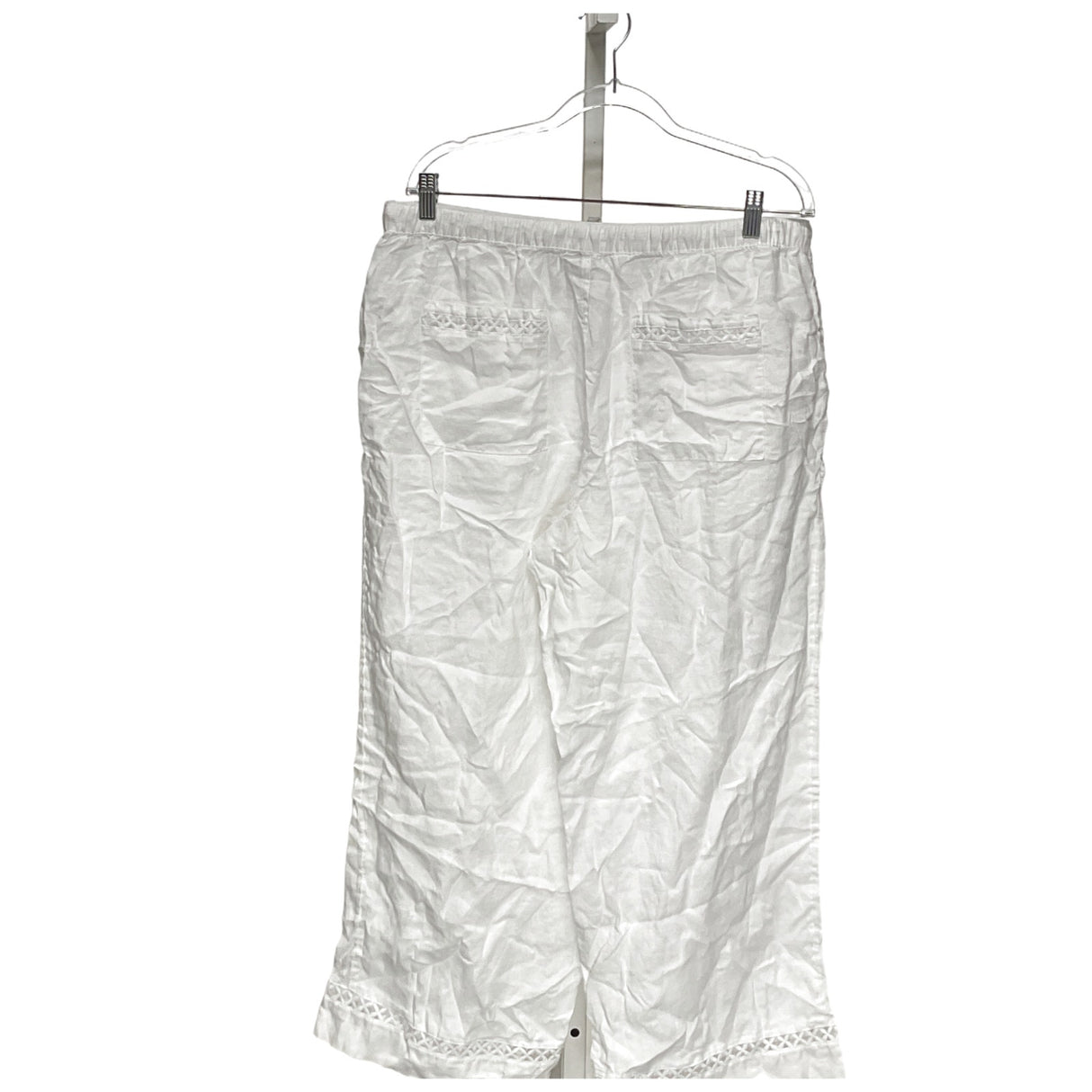 Joie White Linen Ankle Pants - Women's L