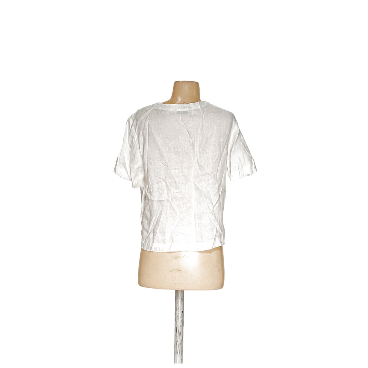 Orvis White Linen Button-Up Top - Size S