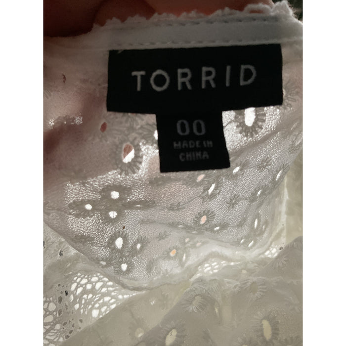 TORRID White Hi-Low Blouson Dress