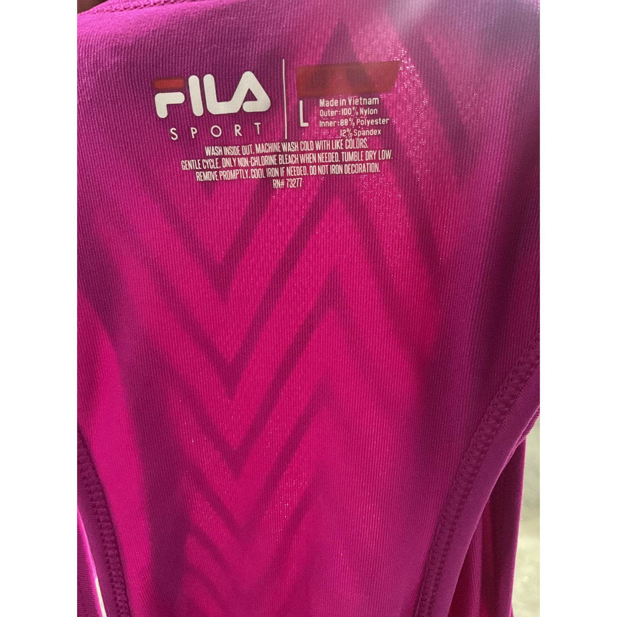 Fila Pink Nylon Blouse- Women's L