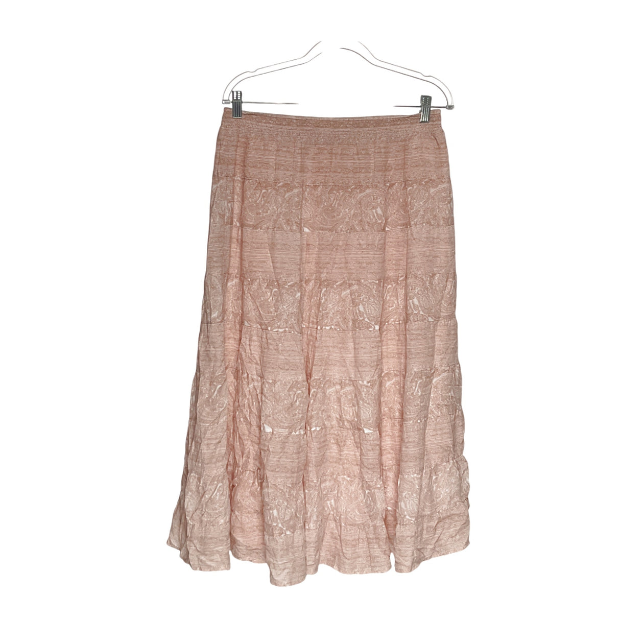 JOIE Pink Silk A-Line Midi Skirt - Size M