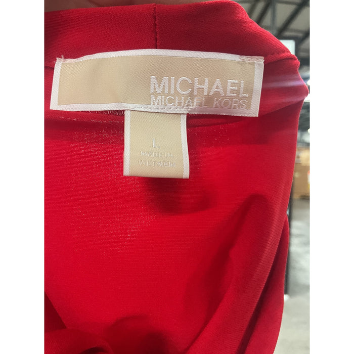 Red Michael Kors A-Line Midi Dress - Size L