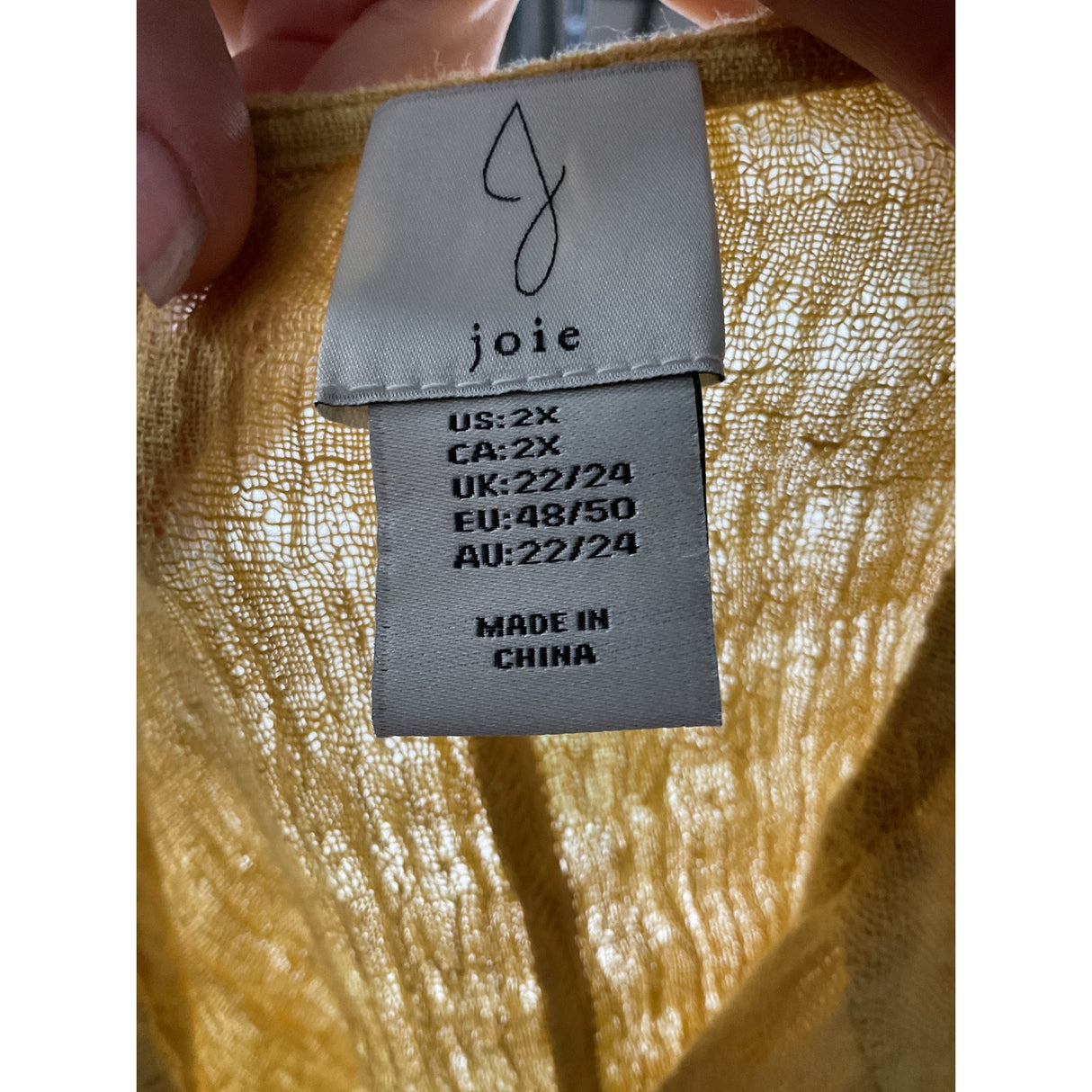 JOIE Yellow Blouse - Women's Size 2X